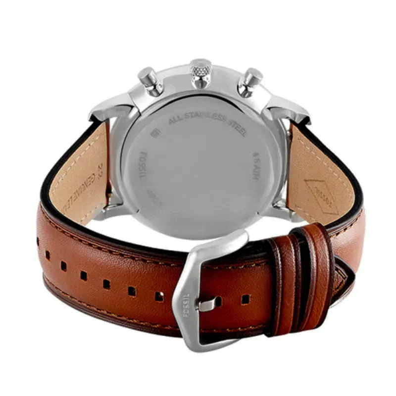 Fossil Neutra Chronograph Blue Dial Brown Men's Watch-FS5453